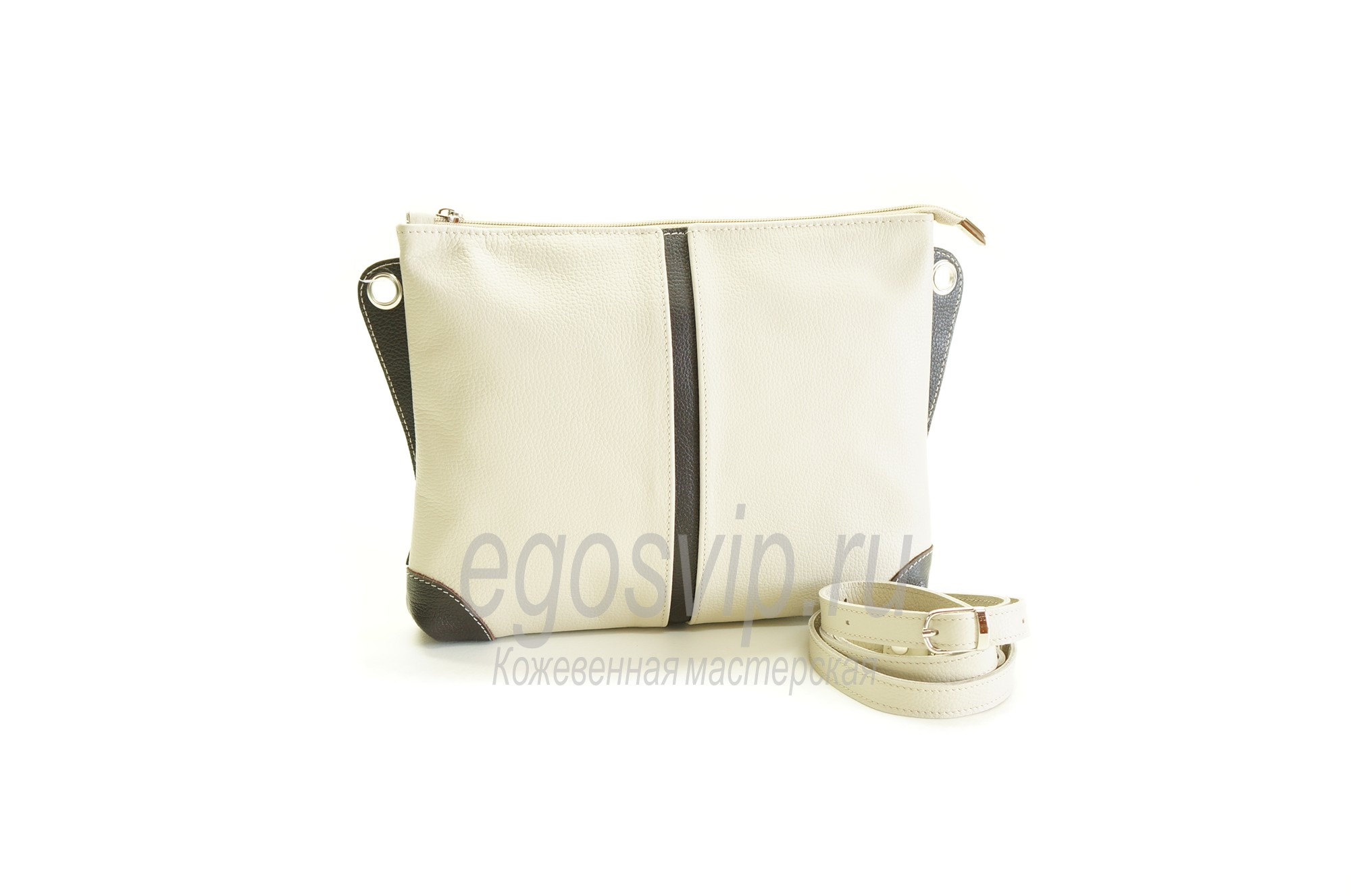 Женская кожаная сумка через плечо со съемным ремешком / модель 5003