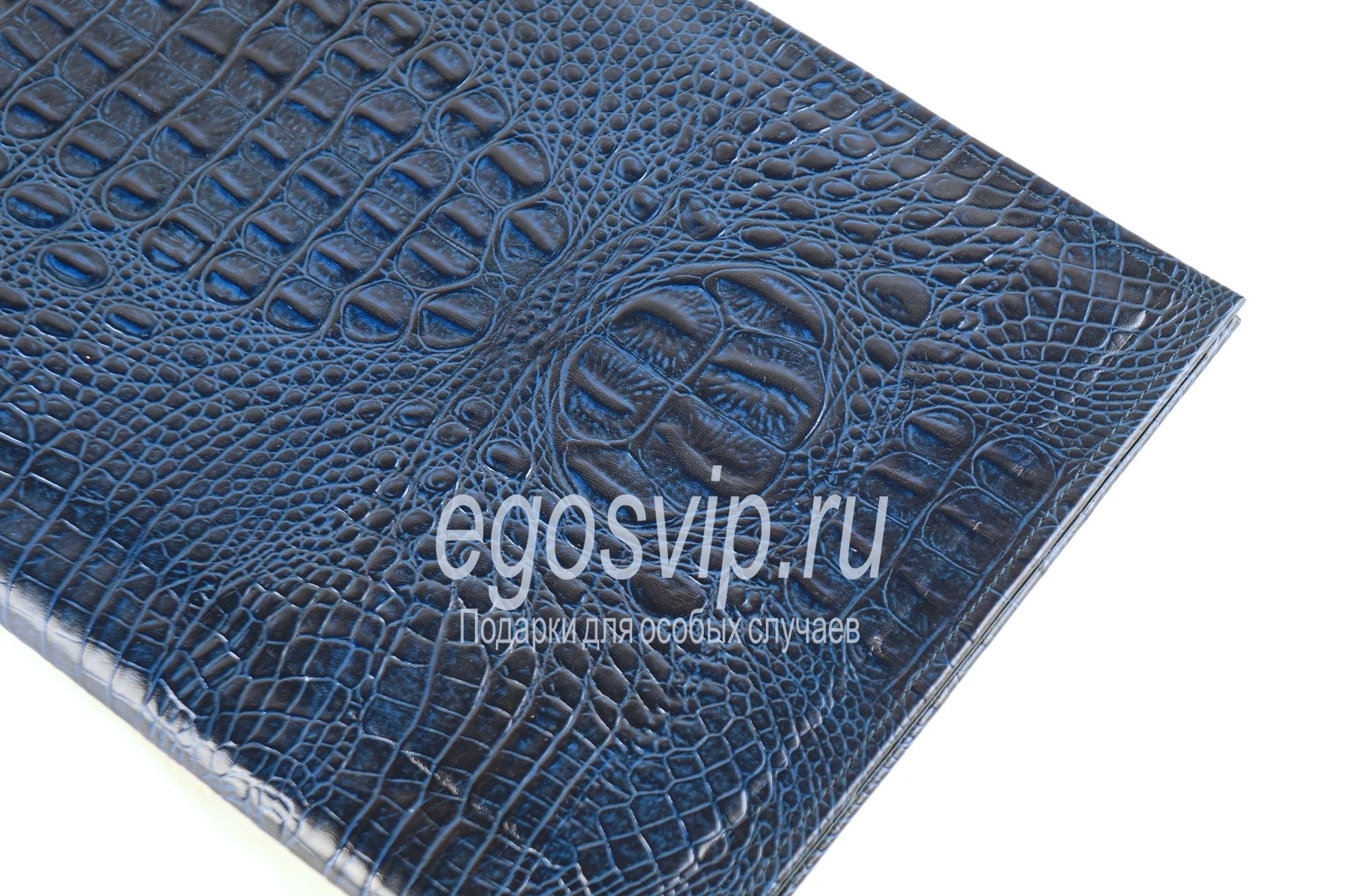 Папка кожаная в твердом переплете с карманами и зажимом для бумаг / модель  95