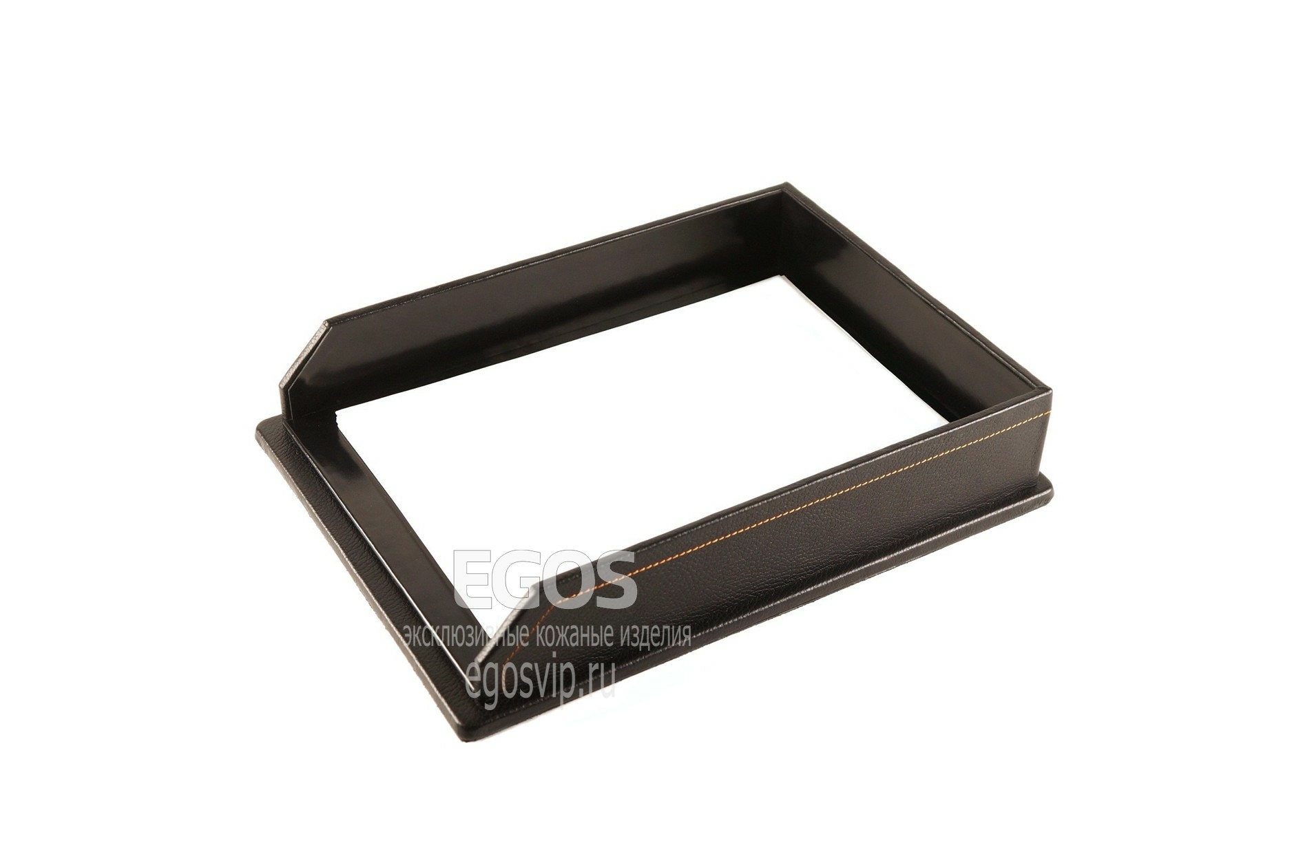 Лоток горизонтальный - подставка кожаная EGOS из набора для руководителя