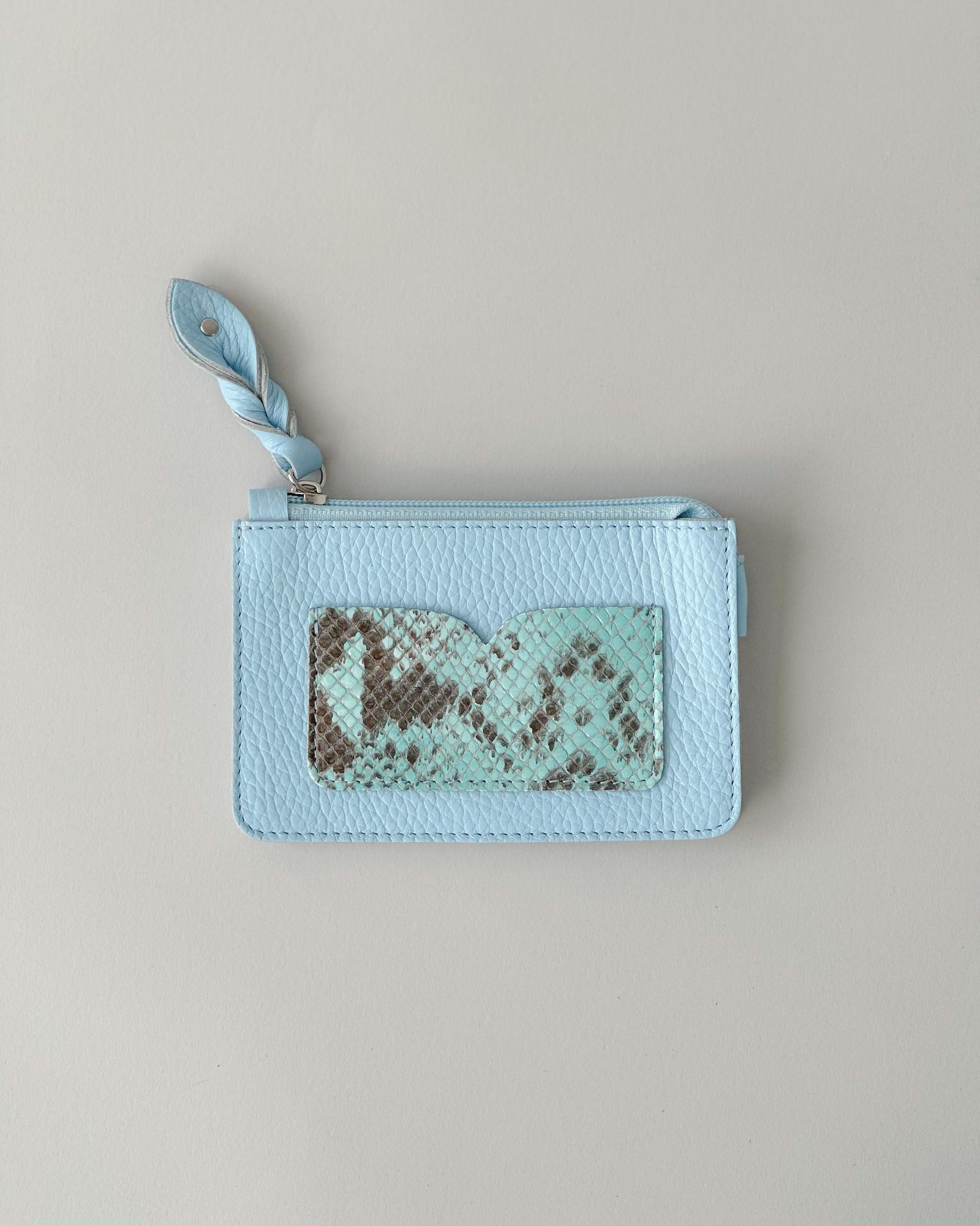Кошелек МУР голубой + бирюзовый питон (в наличии)