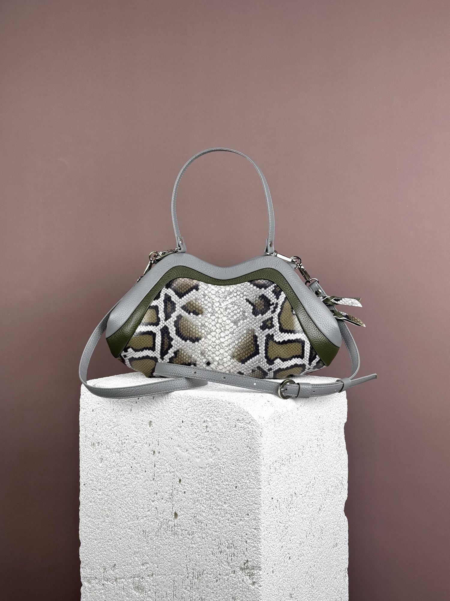 ГУБКИ серый + оливка + питон (под заказ)