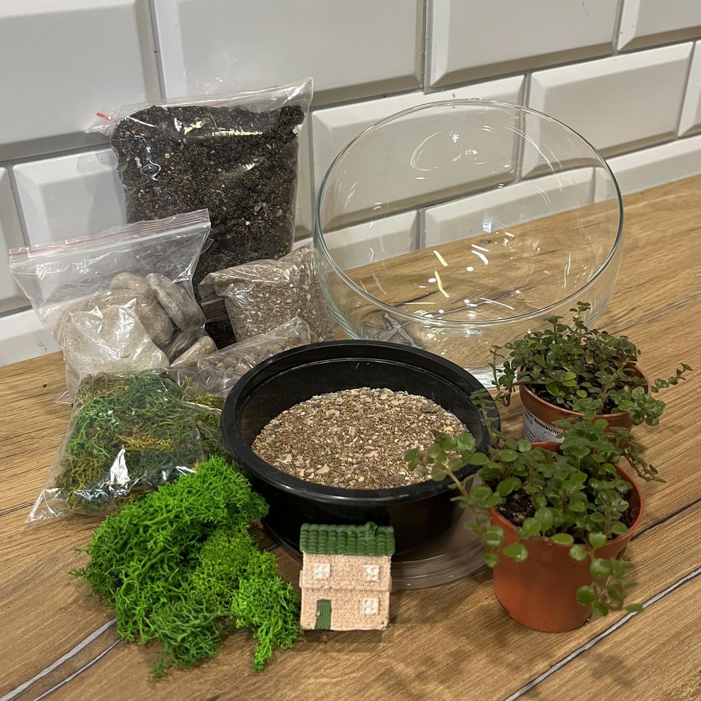 Набор для создания флорариума 2 литра "Дом в горах"