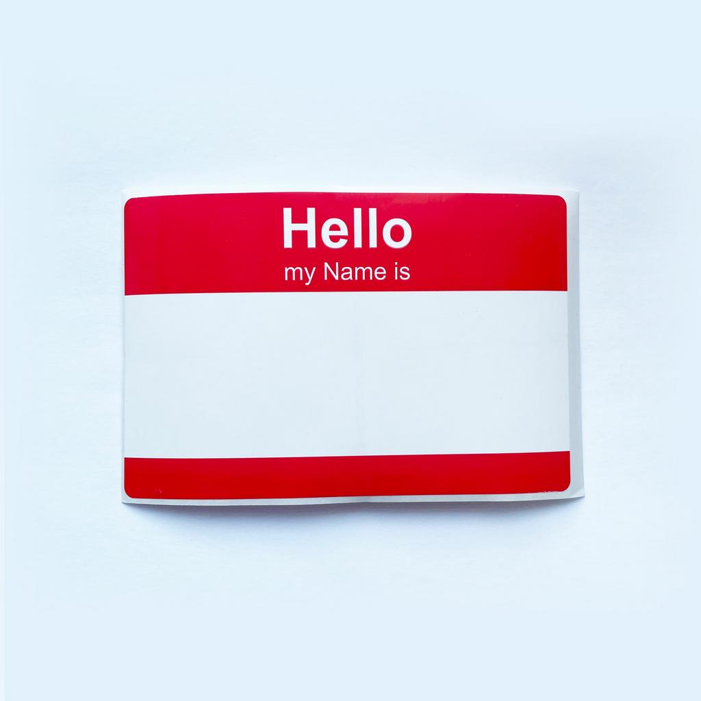 Стикер Hello my Name is