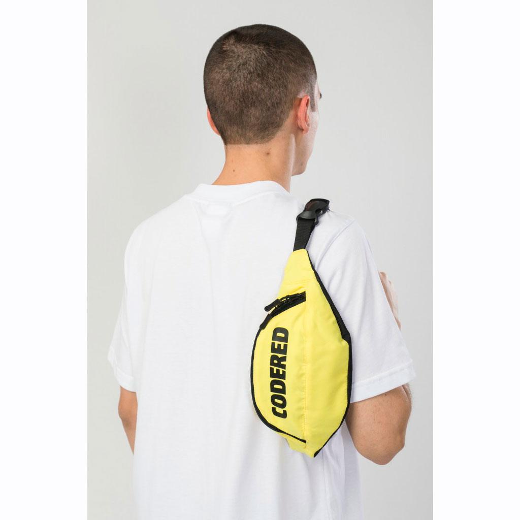 Сумка поясная CODERED Hip Bag Желтый Микрофибра/Черный принт CODERED