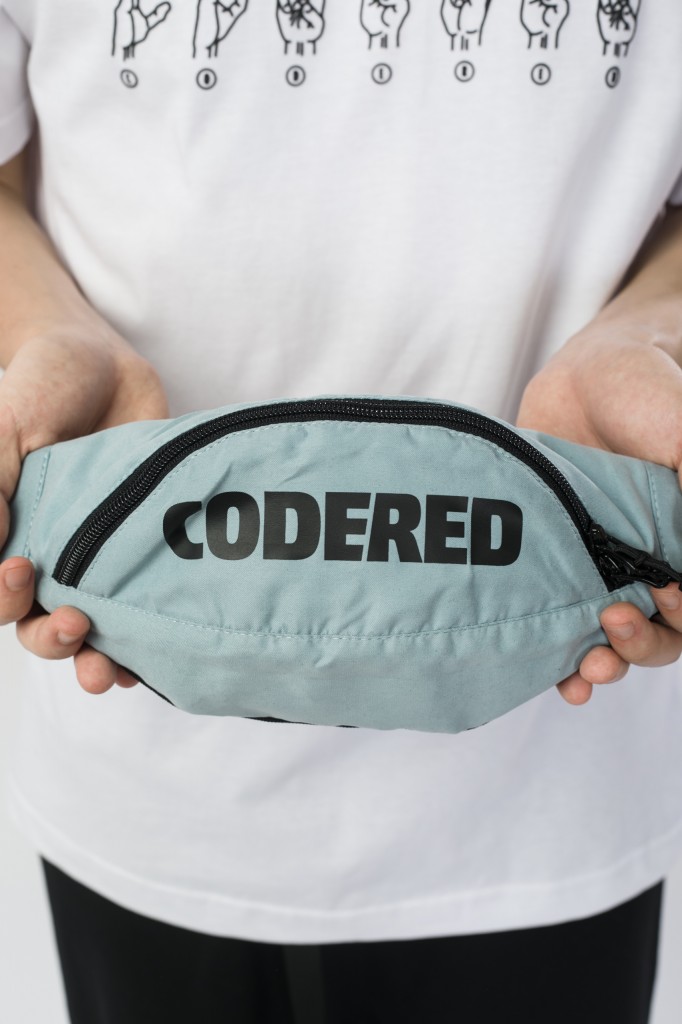 Сумка CODERED Hip Bag Голубой Бледный микрофибра/Черный принт CODERED