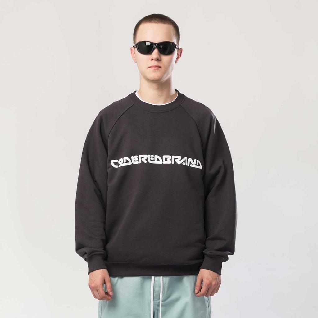 Толстовка-крюнек CODERED Firm Wide Light Piping Font Серый тёмный