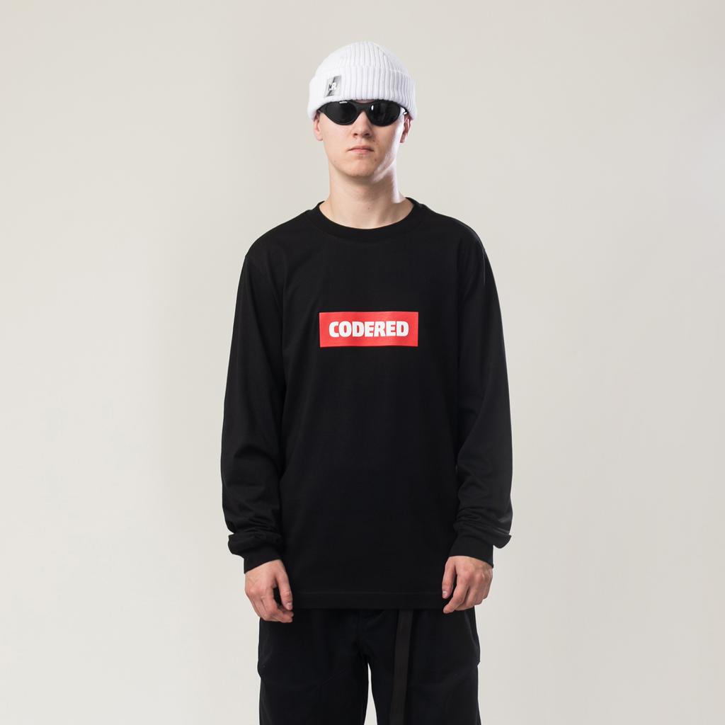 Футболка с длинным рукавом CODERED Long Red-white Box Чёрный