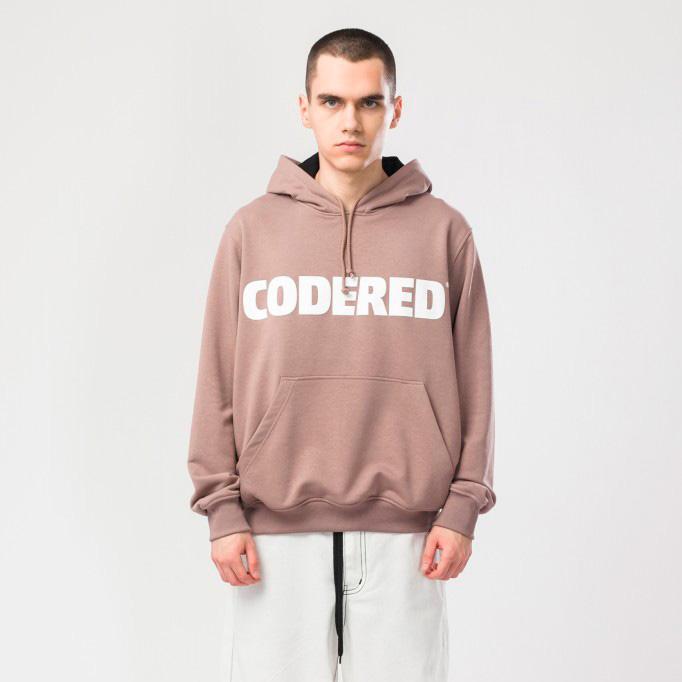 Толстовка CODERED Base Hoodie Wide Summer Logo R Бежевый/Белый принт CODERED