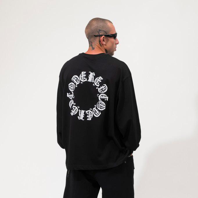 Лонгслив CODERED Oversleeve Gothic Round Logo Чёрный