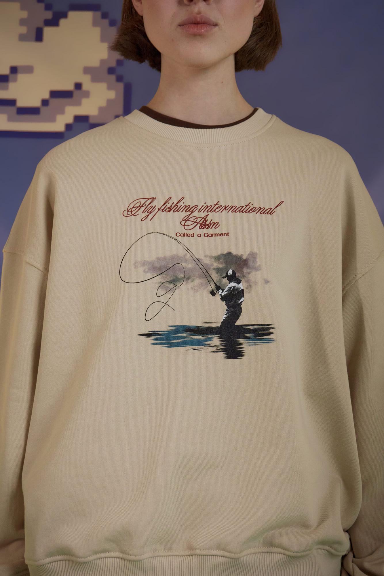 Свитшот Called a Garment Fly Fishing Beig