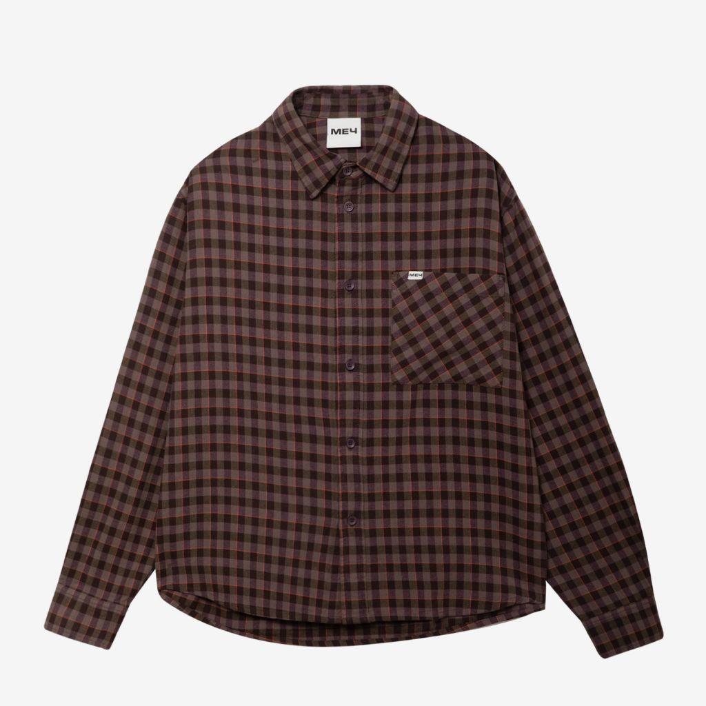 Рубашка МЕЧ PLAID FLANNEL SHIRT Eggplant/Bordo