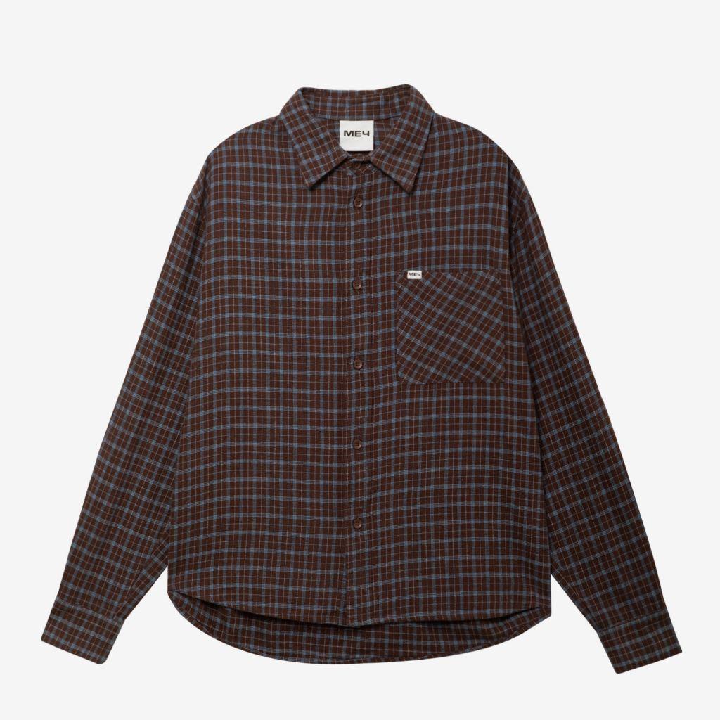 Рубашка МЕЧ PLAID FLANNEL SHIRT Brown/Blue