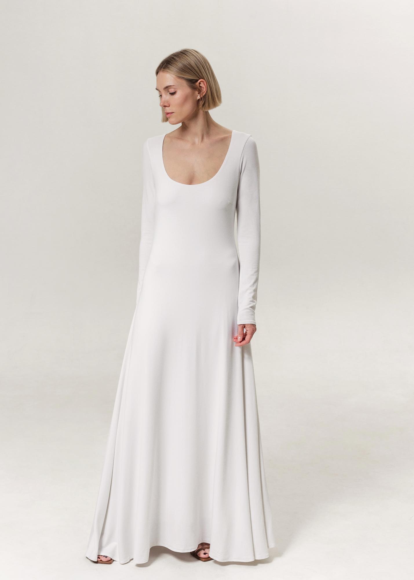 Платье из двухслойного трикотажа