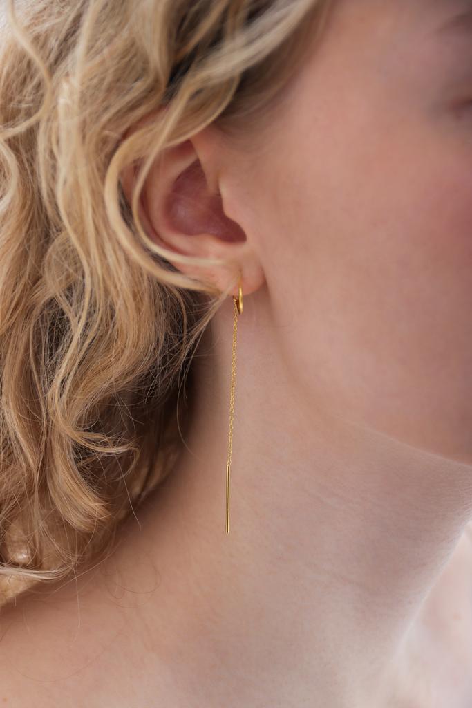 серьги-продевки цепочки