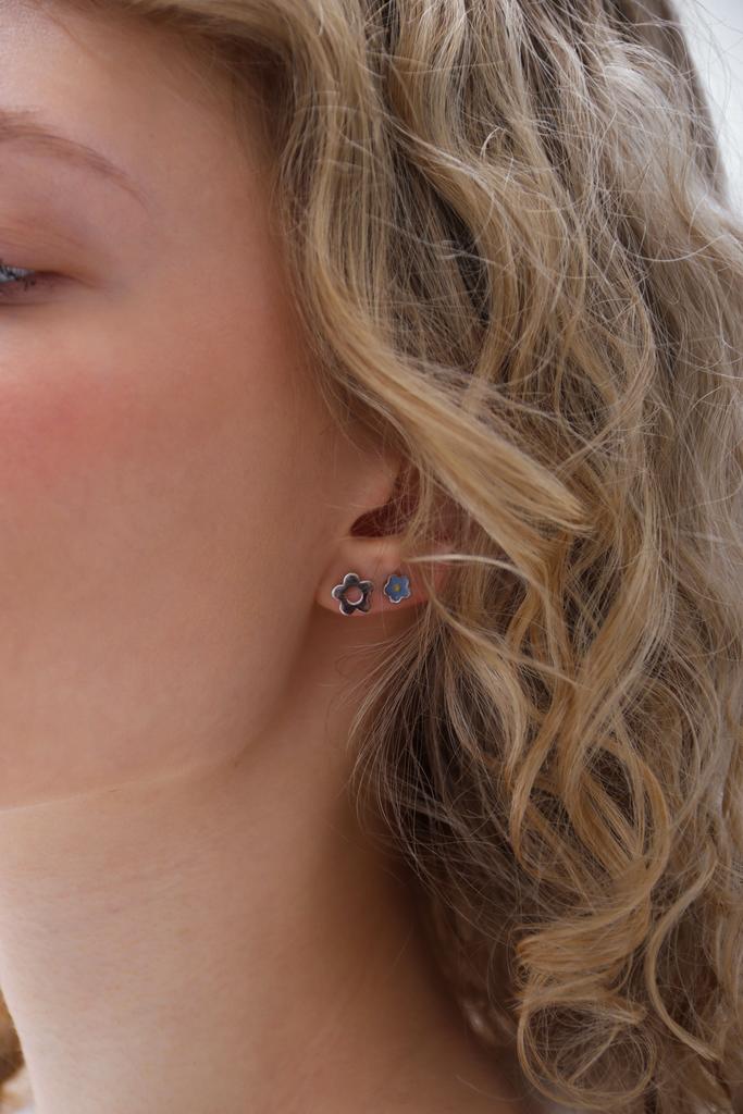 серьги-пусеты цветочки