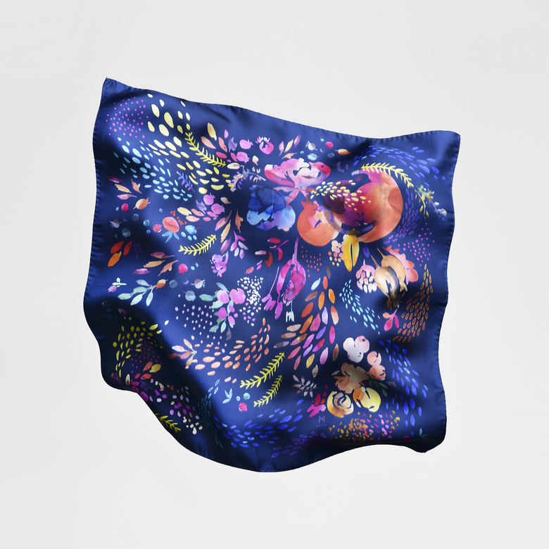 Платок-каре "Гранат"