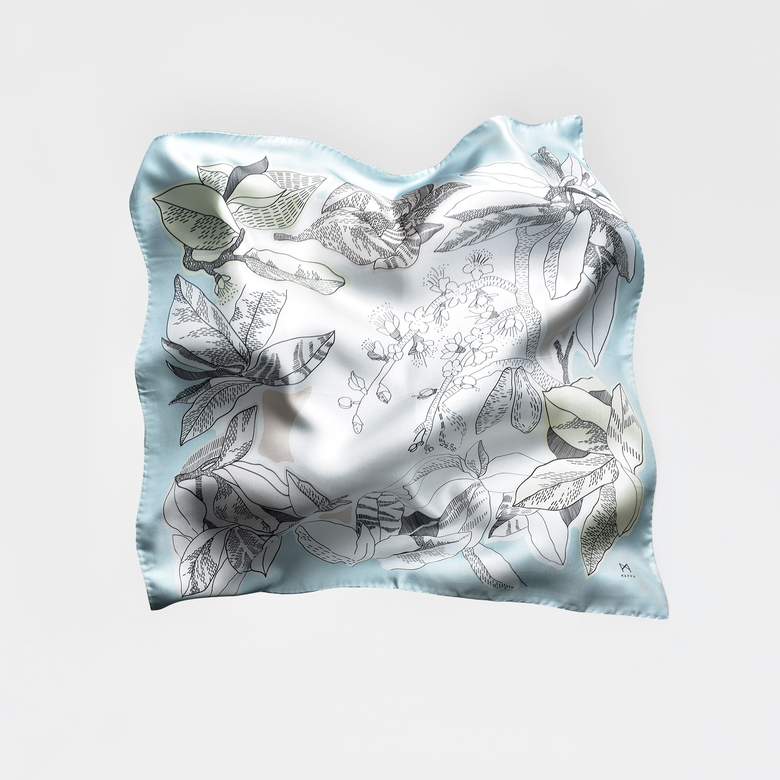 Платок-каре "Сад"