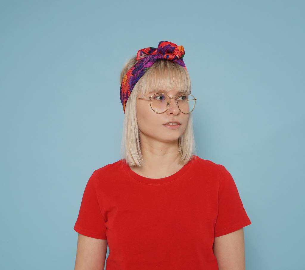 Платок-каре "Медведь"