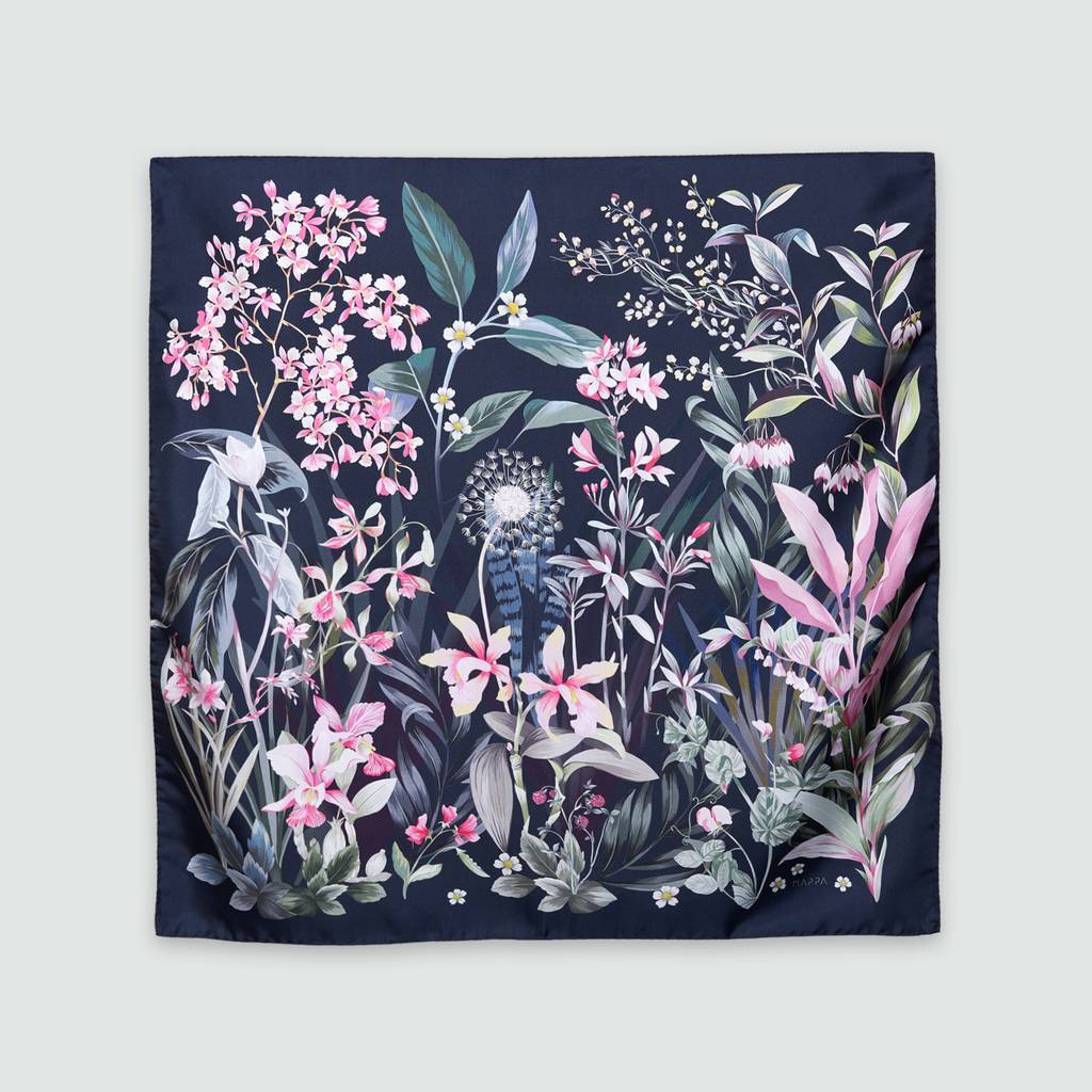 Платок-каре "Фрагола" (синяя)