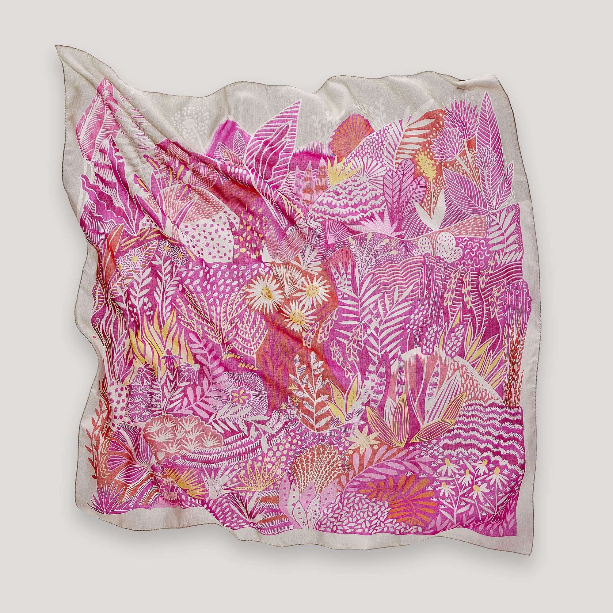 Шаль "Цикорий" (розовый)