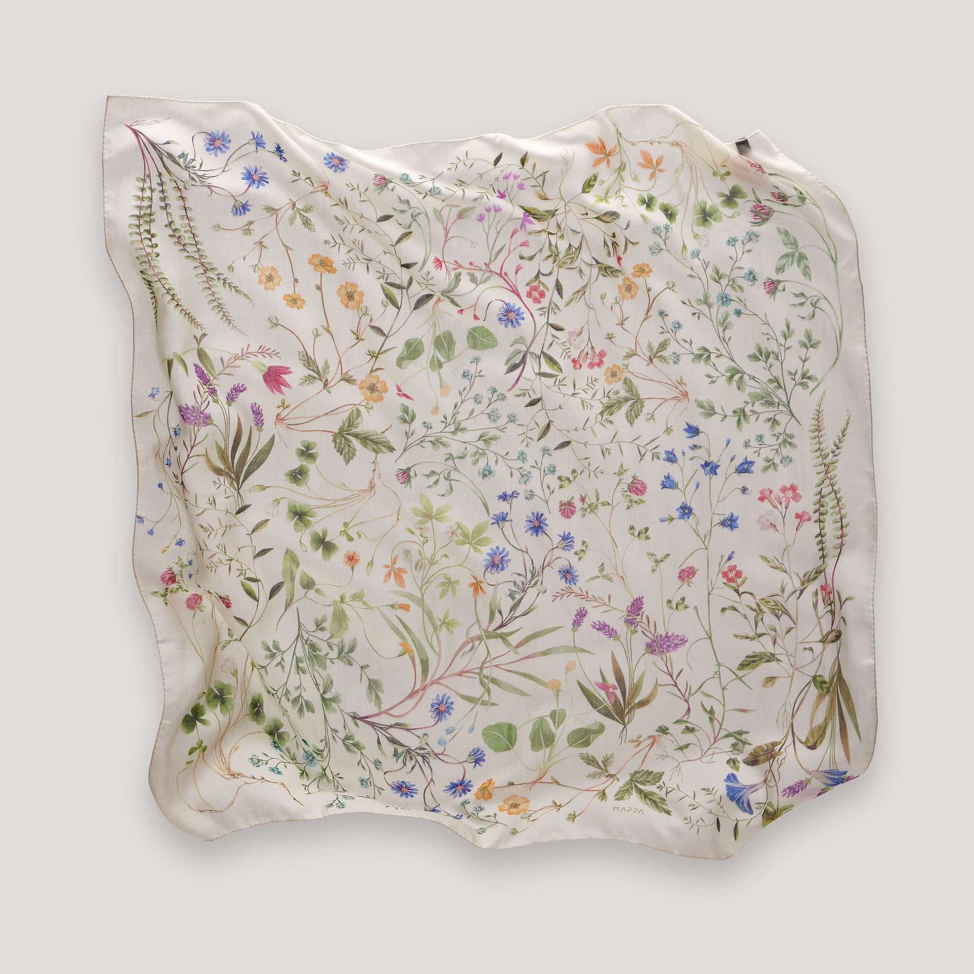 Шаль "Луг" (белый)