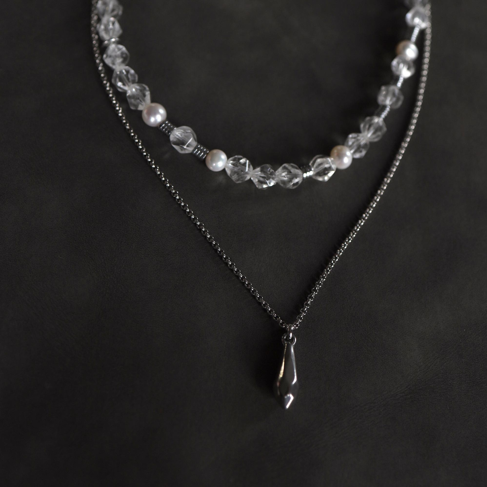 Сет колье с горным хрусталем Ice