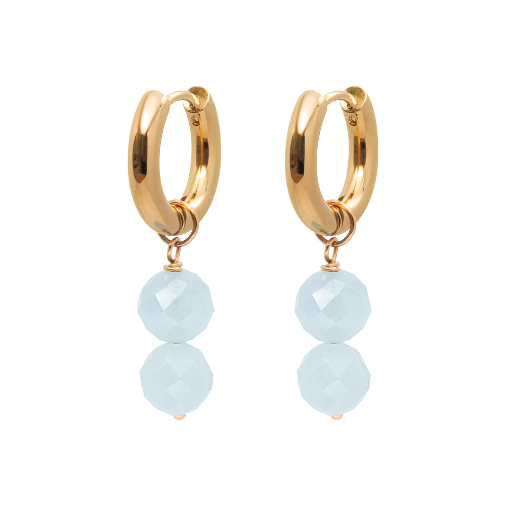 Серьги OCEAN & GOLD из аквамарина