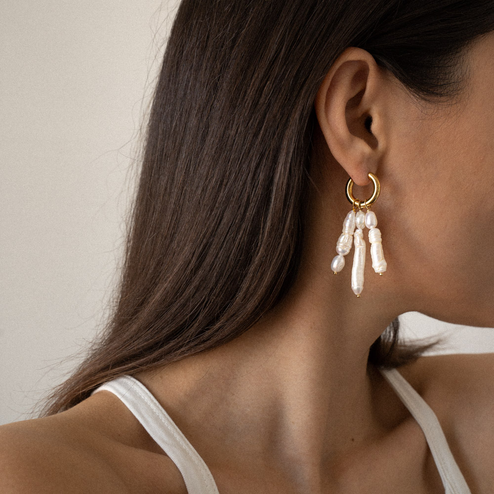 Серьги WHITE SHIVER из жемчуга