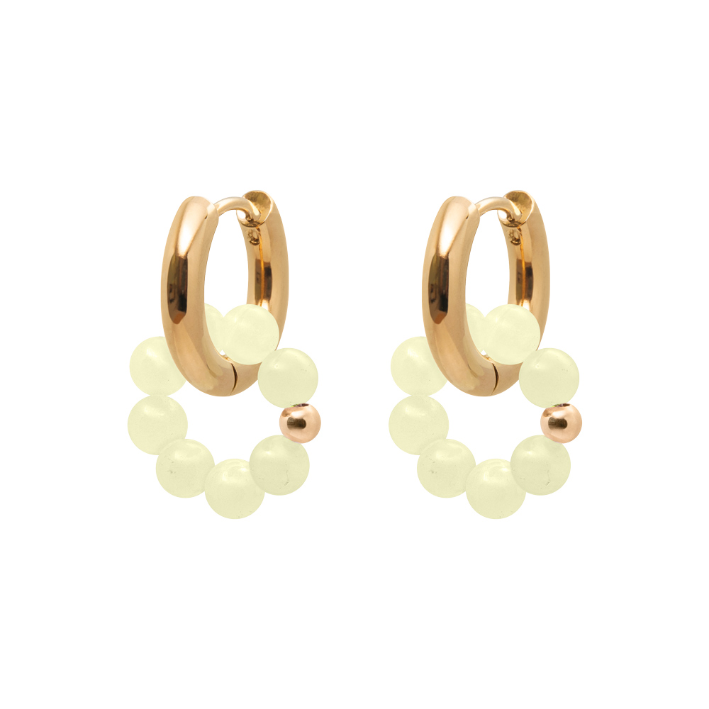 Серьги LEMON PEPPER из нефрита