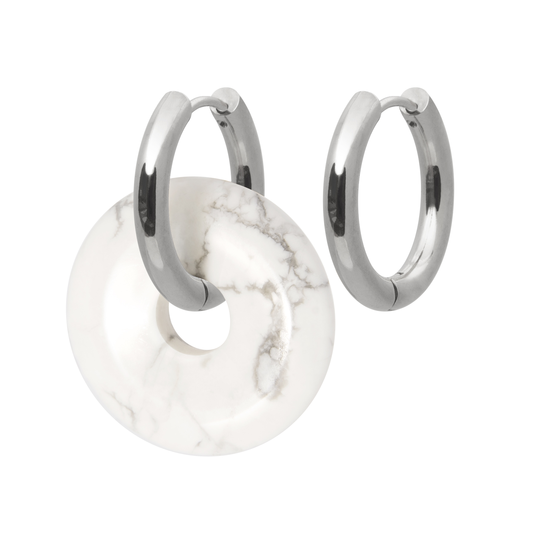 Серьги MARBLE SILVER