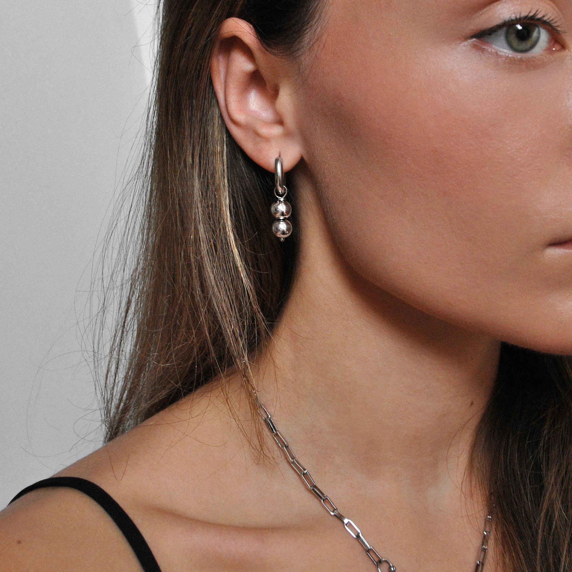 Серьги BUBBLE с жемчугом