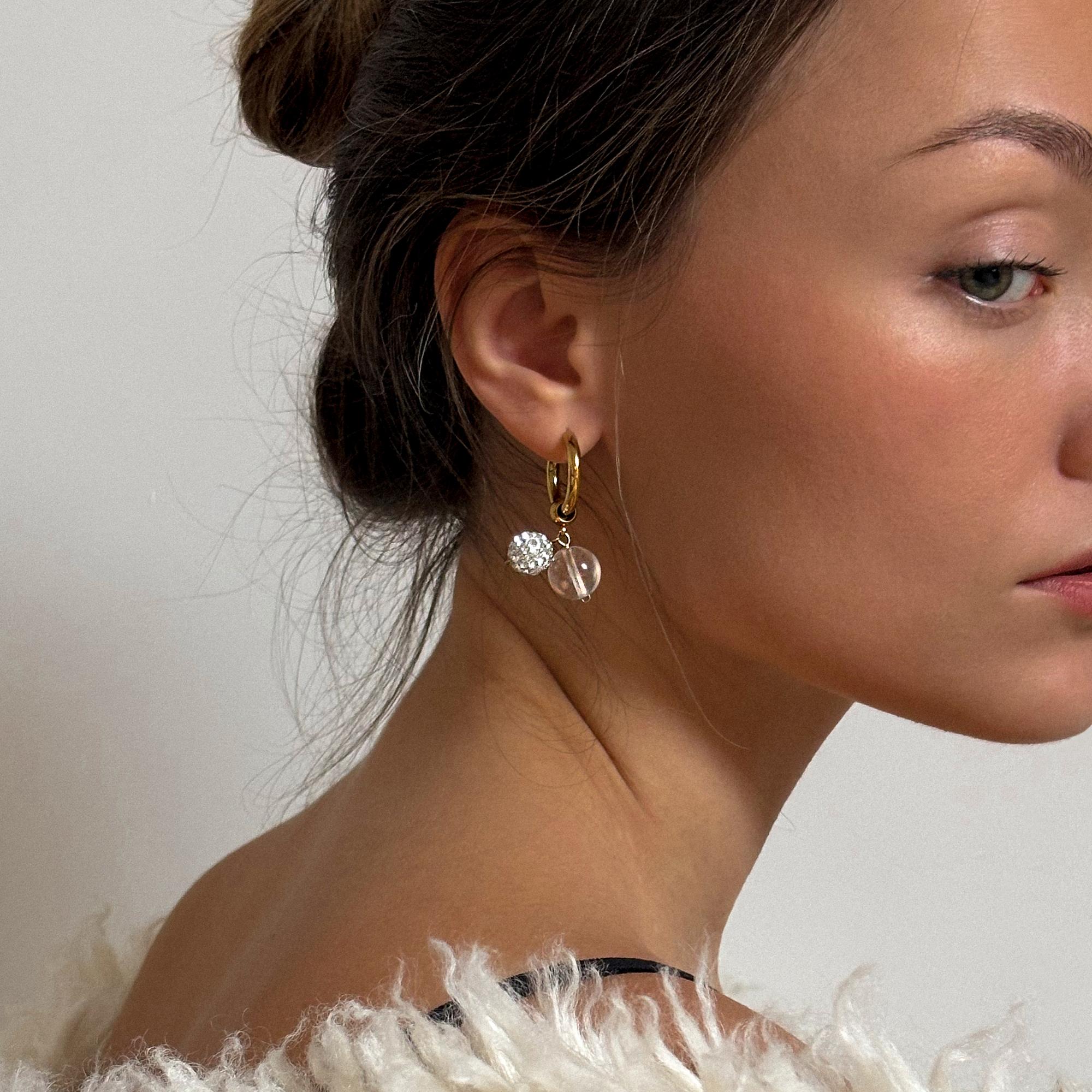 Серьги ILLUSION с кристаллами