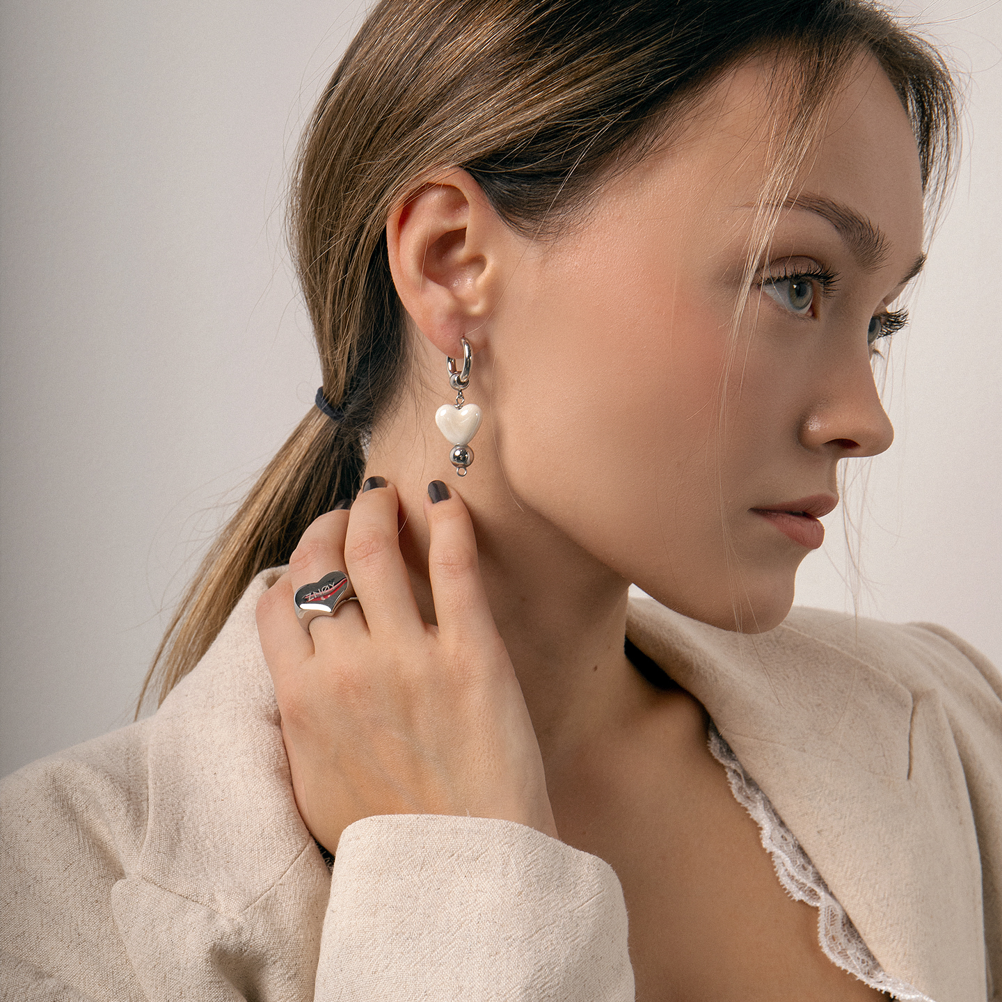 Серьги ANNIE с сердцами