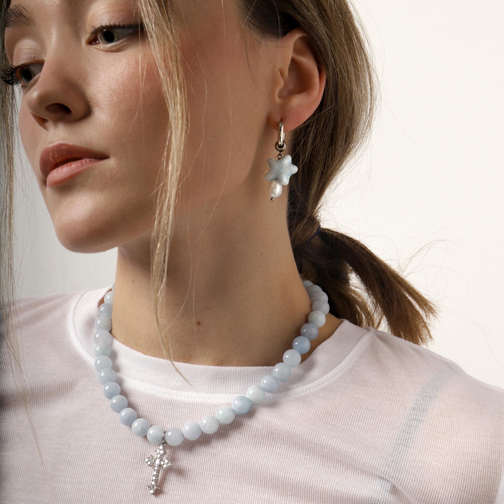 Серьги LA MER с жемчугом