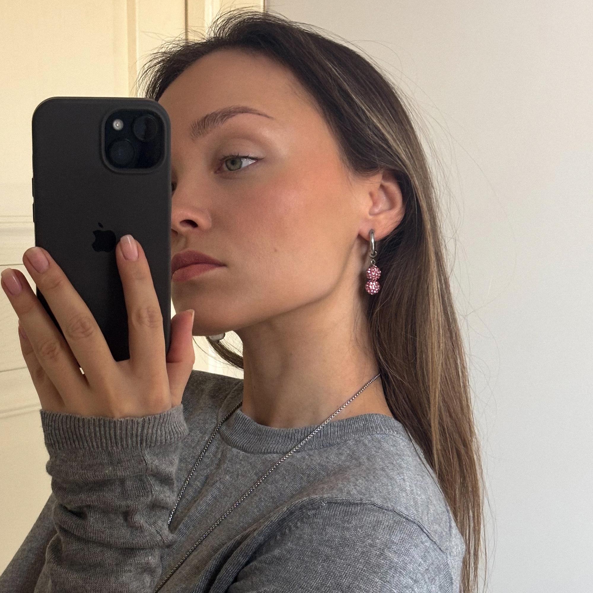 Серьги PINK GLOW с жемчугом