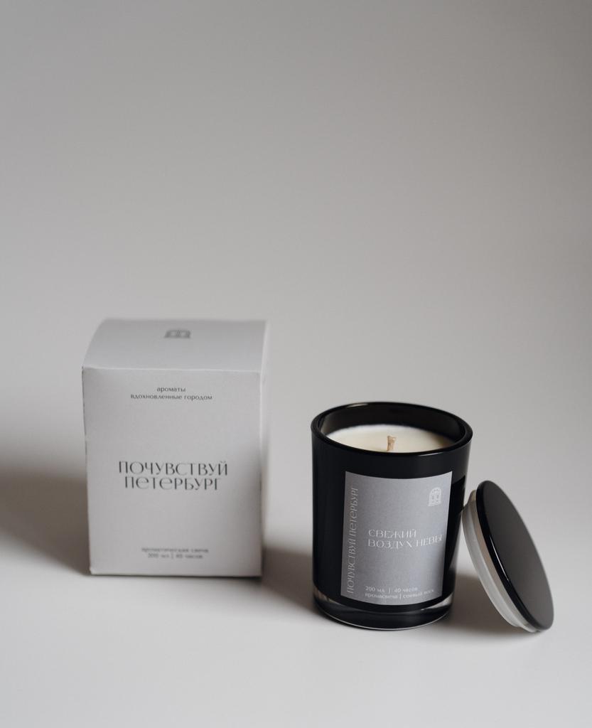 Соевая свеча "Свежий воздух Невы", 200 мл