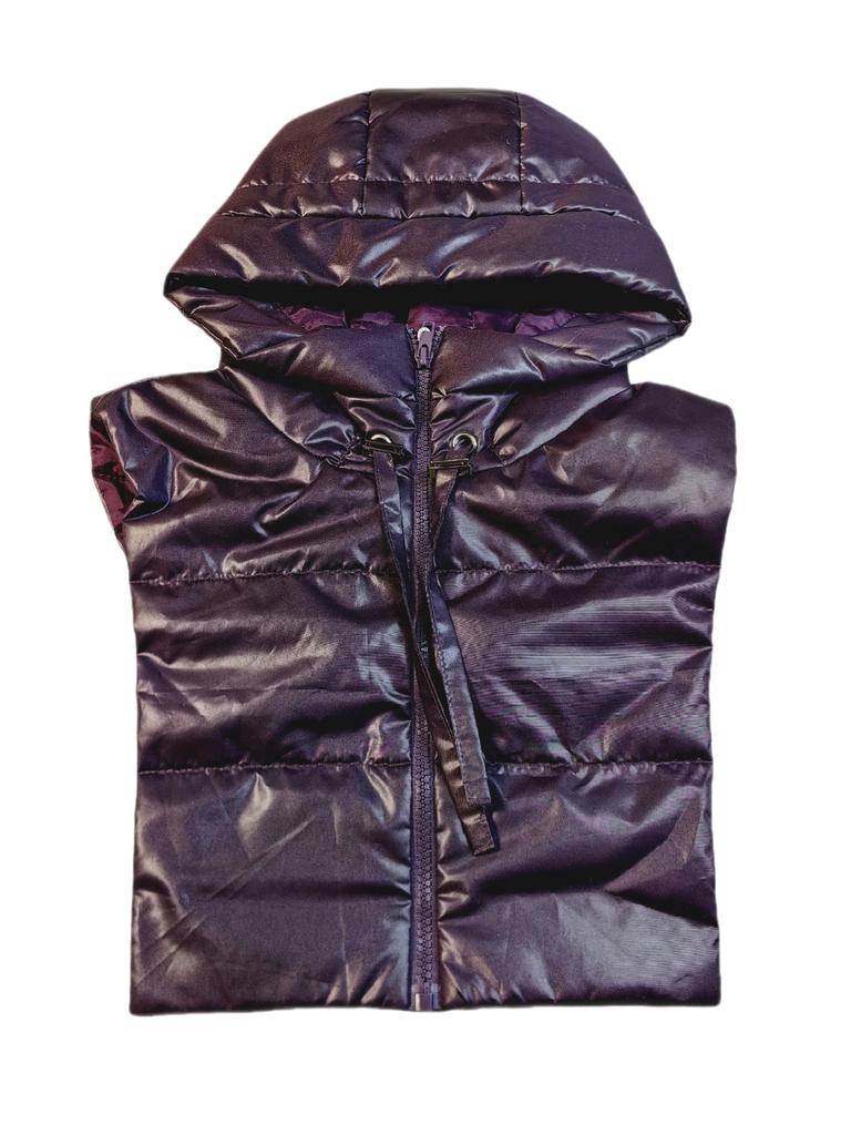 Капюшон с манишкой баклажан