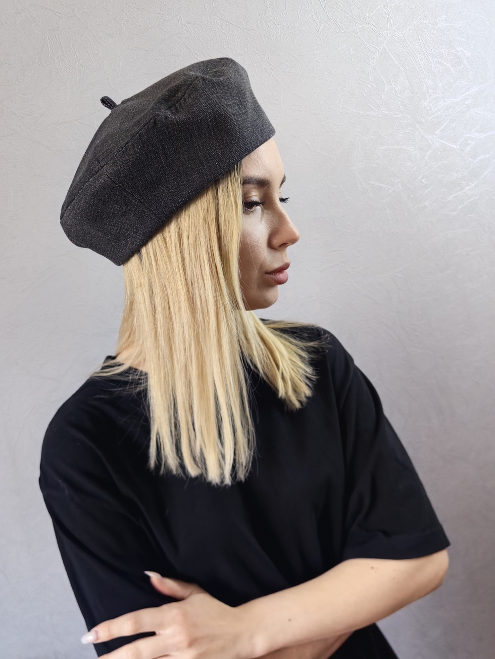 Берет джинсовый