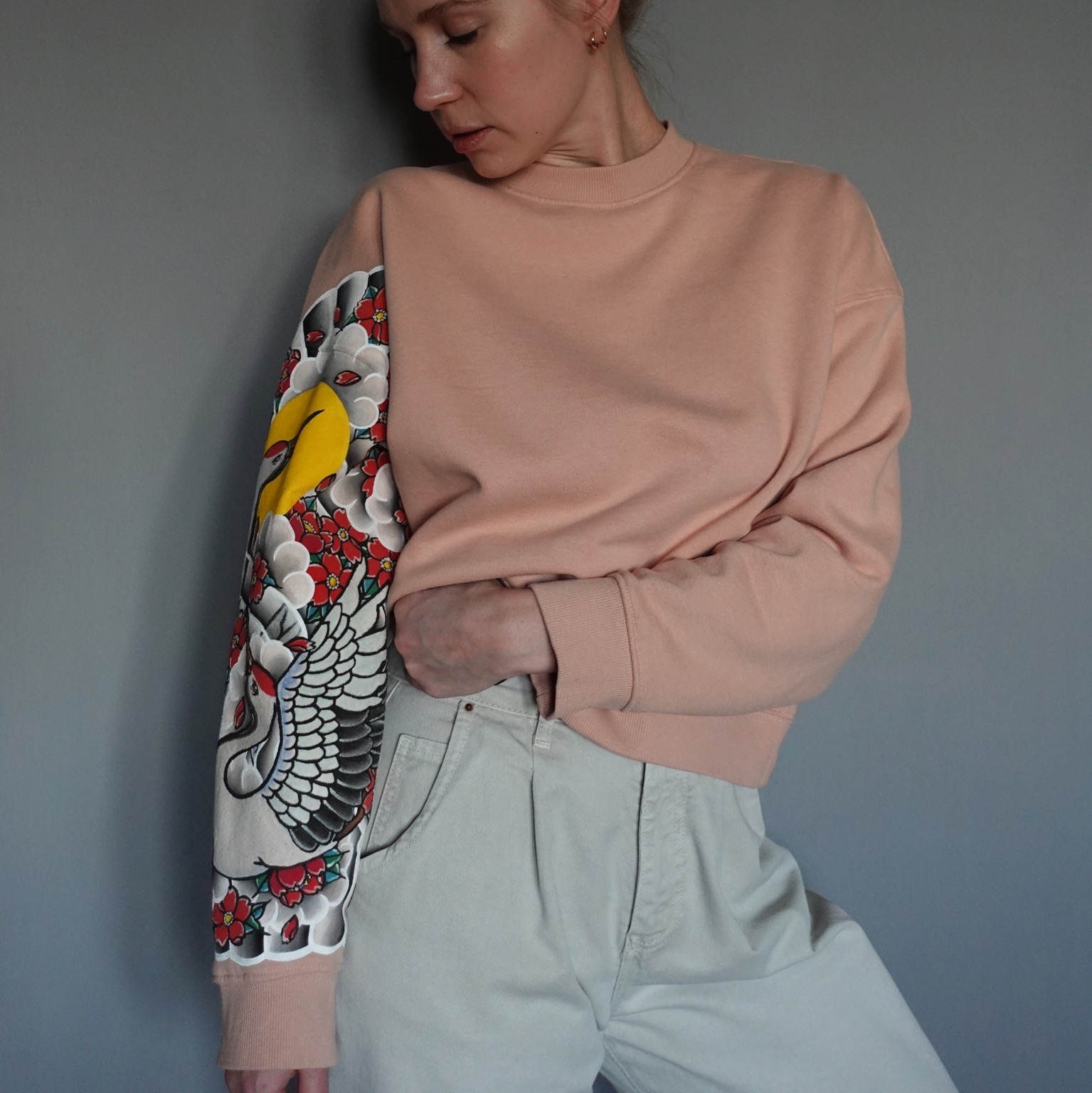 Свитшот "JAPANESE TATTOO CRANE"