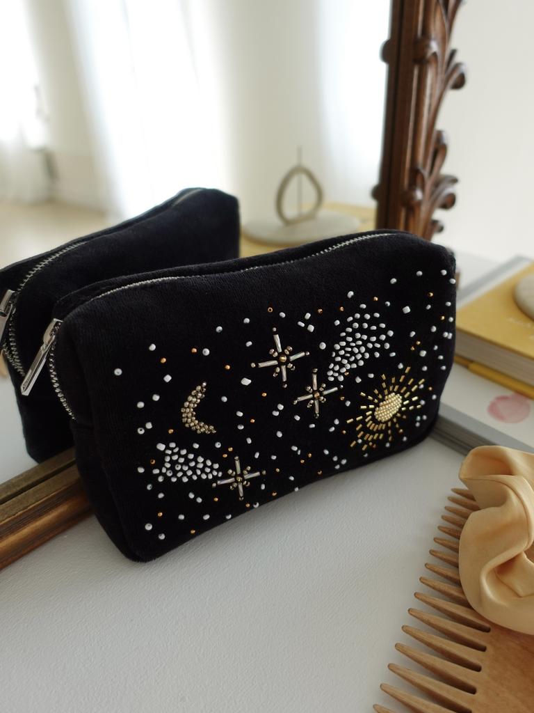 Косметичка из бархата "MOON & SUN"