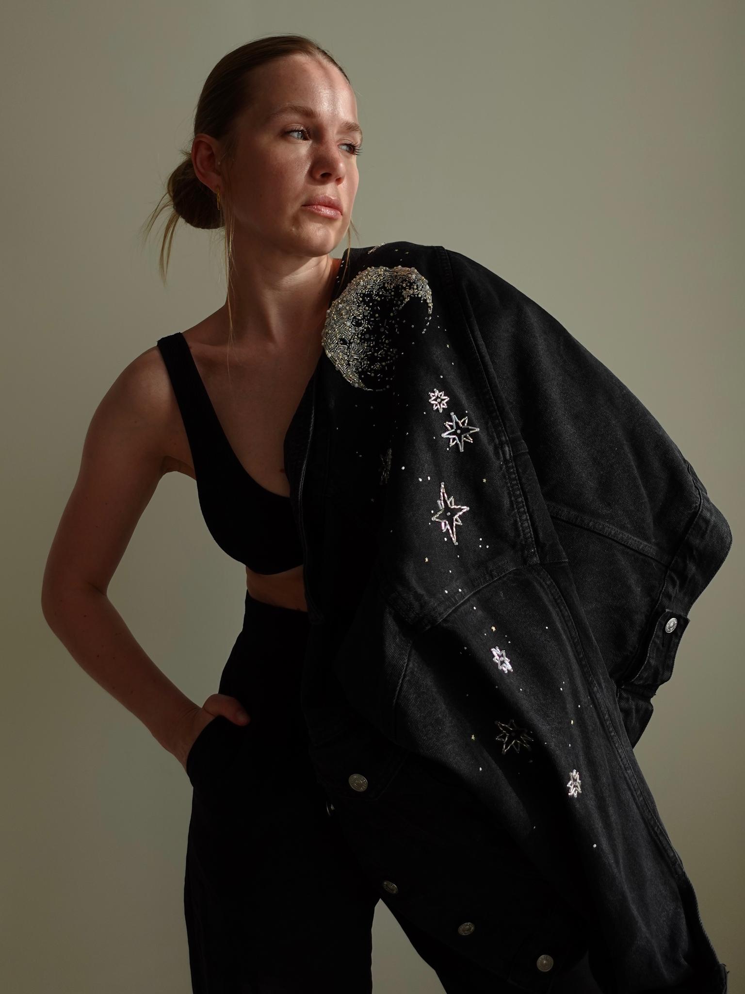 Джинсовая куртка oversize "FADED MOON"