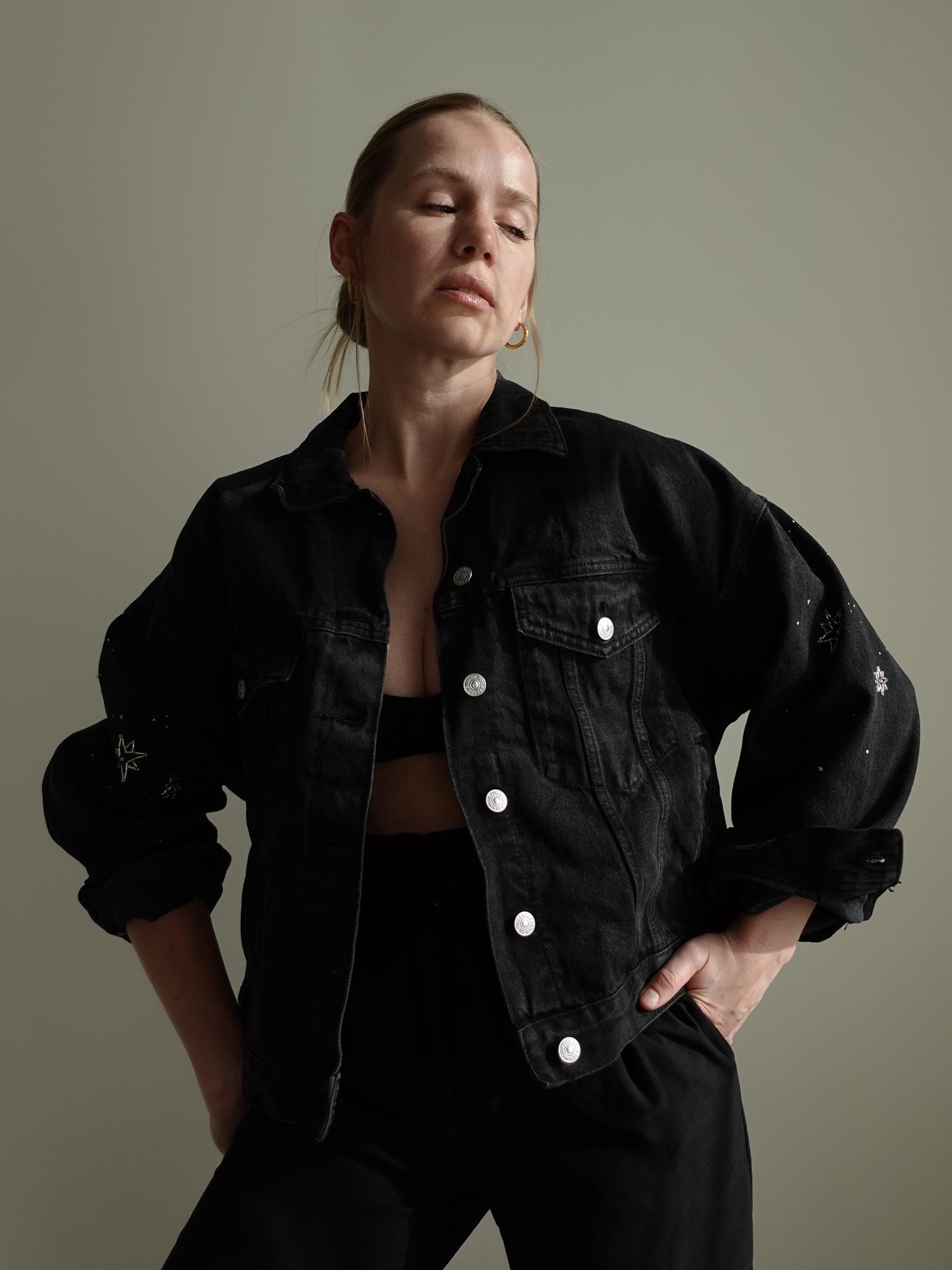 Джинсовая куртка oversize "FADED MOON"