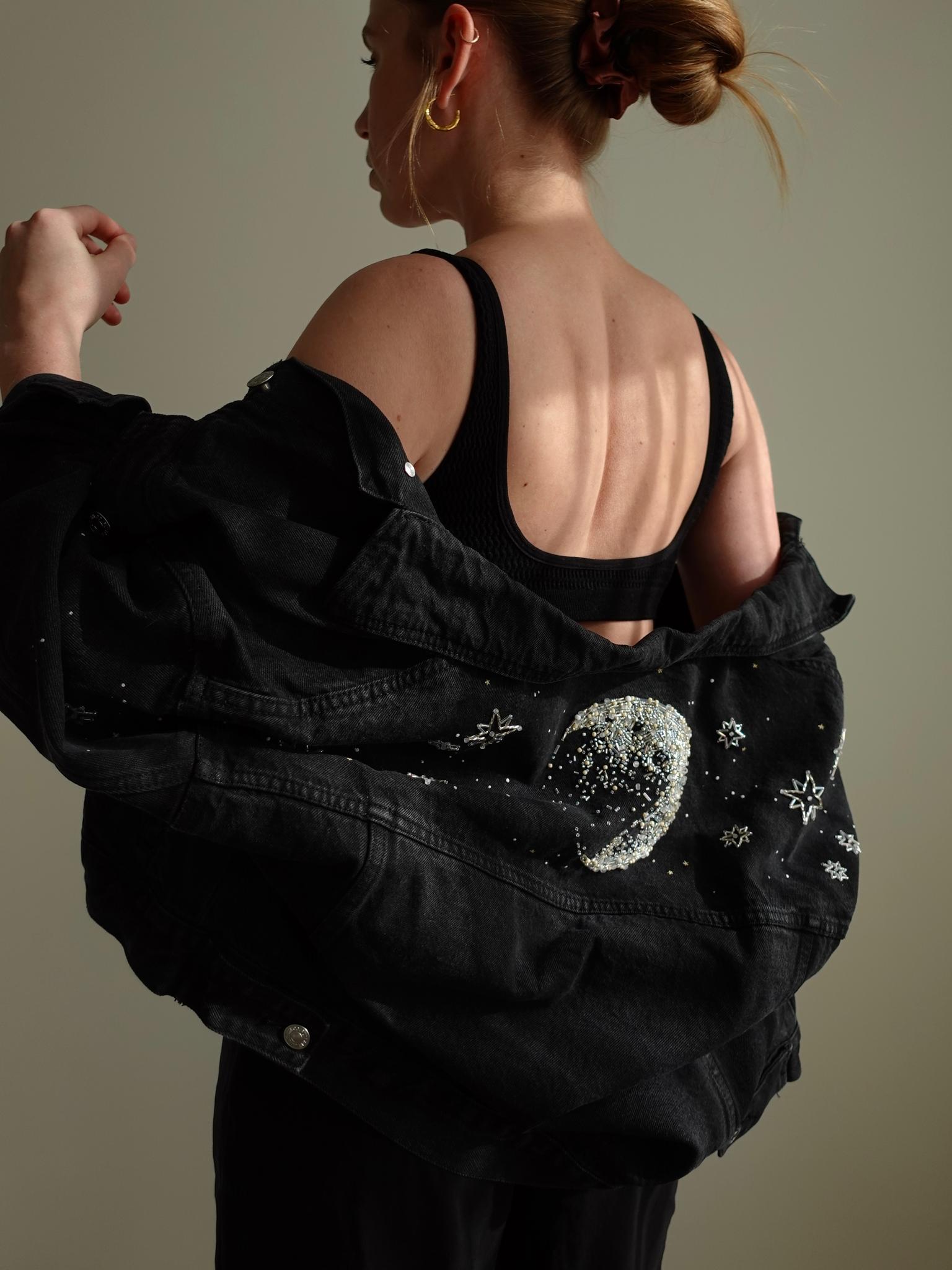Джинсовая куртка oversize "FADED MOON"