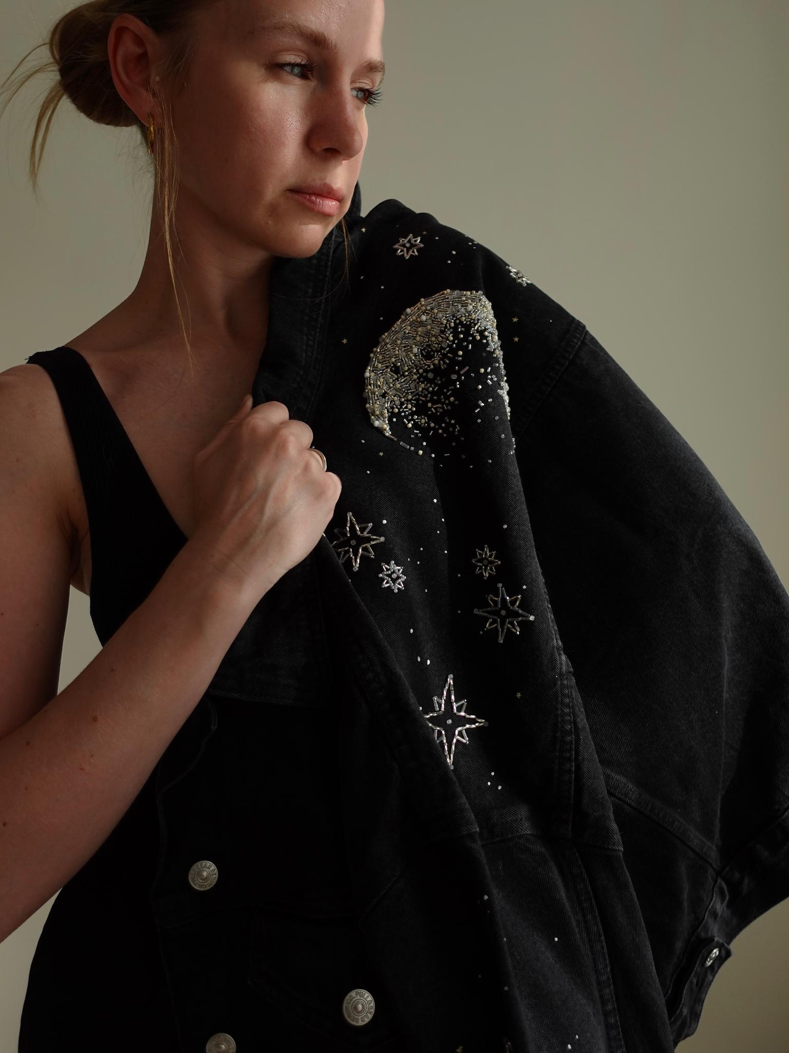 Джинсовая куртка oversize "FADED MOON"