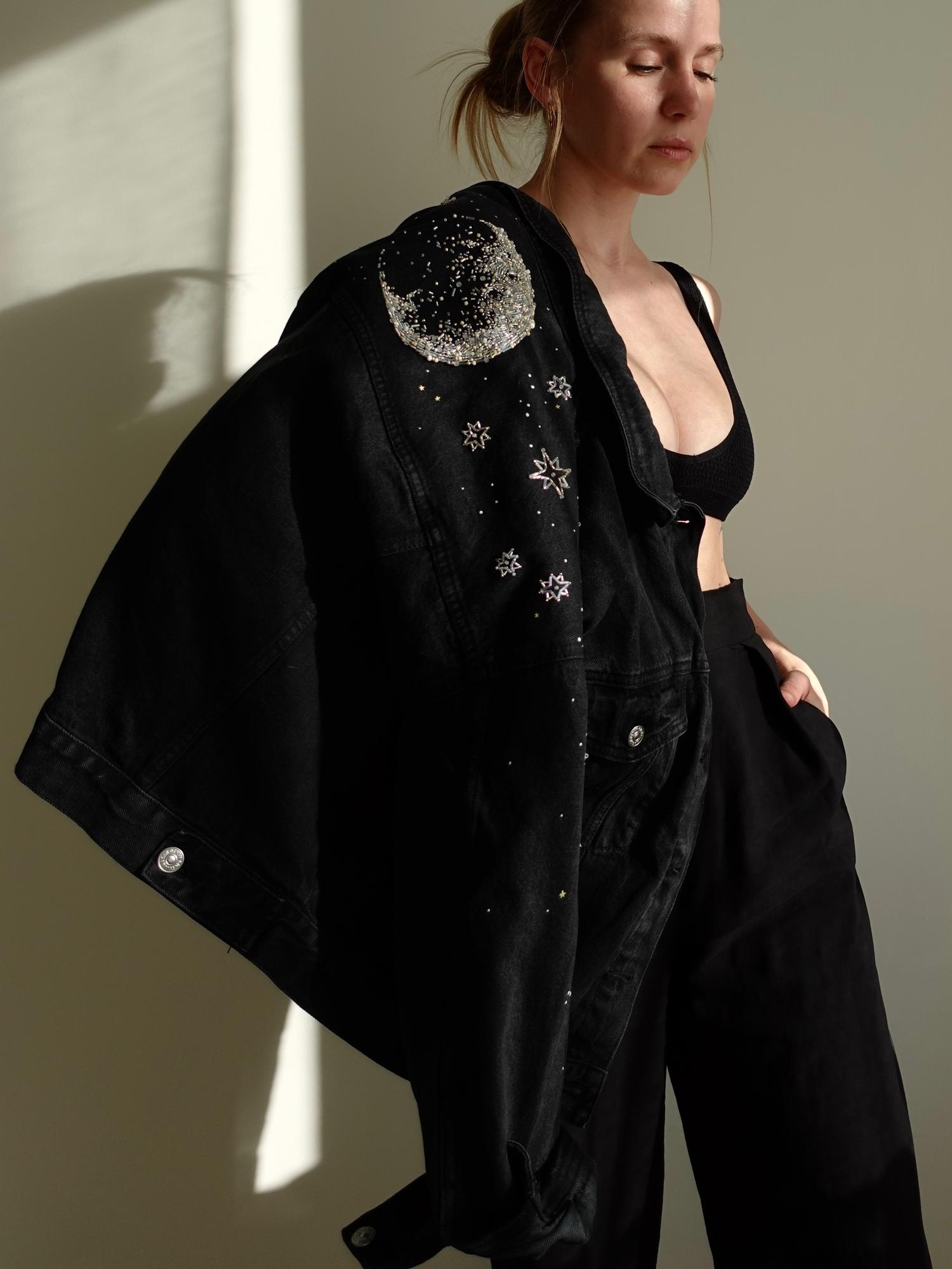 Джинсовая куртка oversize "FADED MOON"