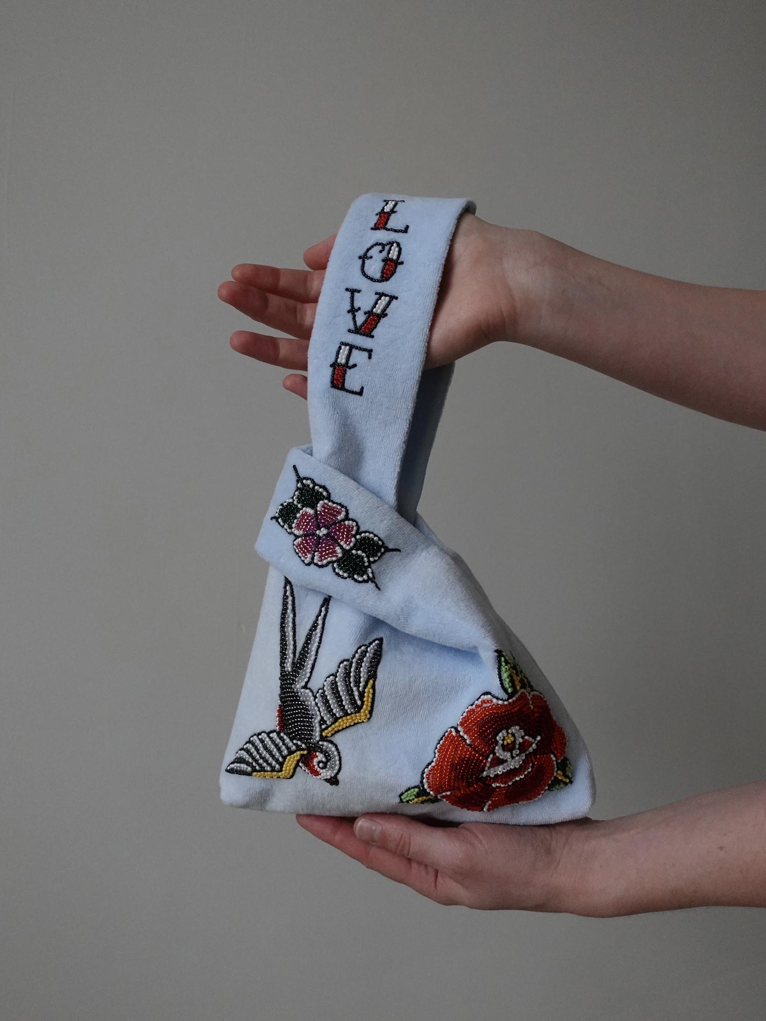 Japanese Knot Bag "Old School Tattoo"