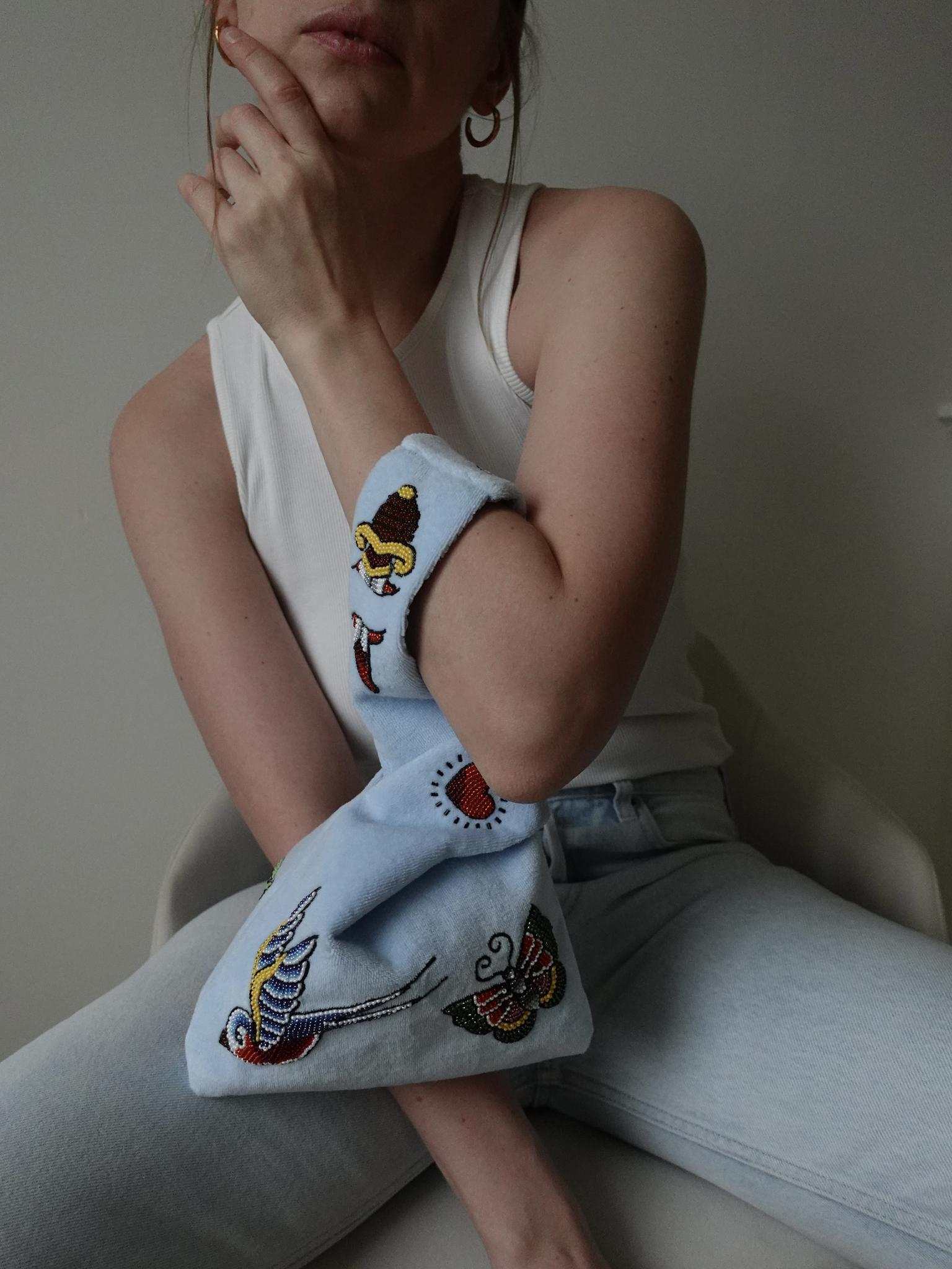 Japanese Knot Bag "Old School Tattoo"