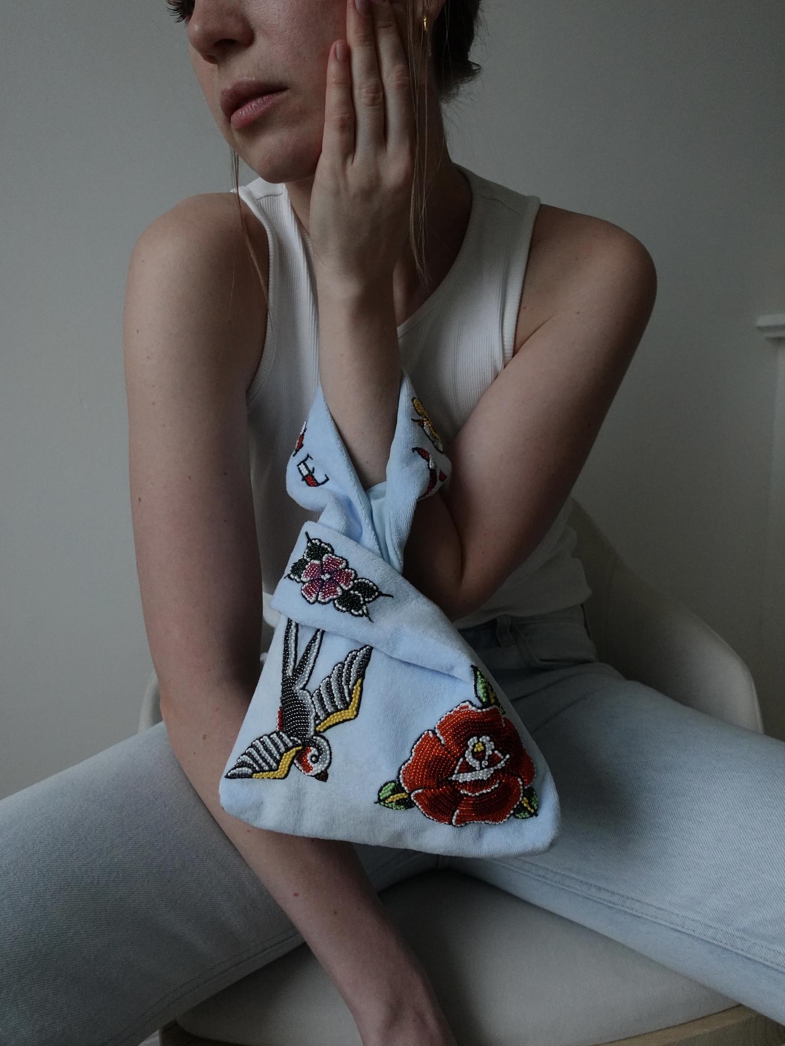Japanese Knot Bag "Old School Tattoo"