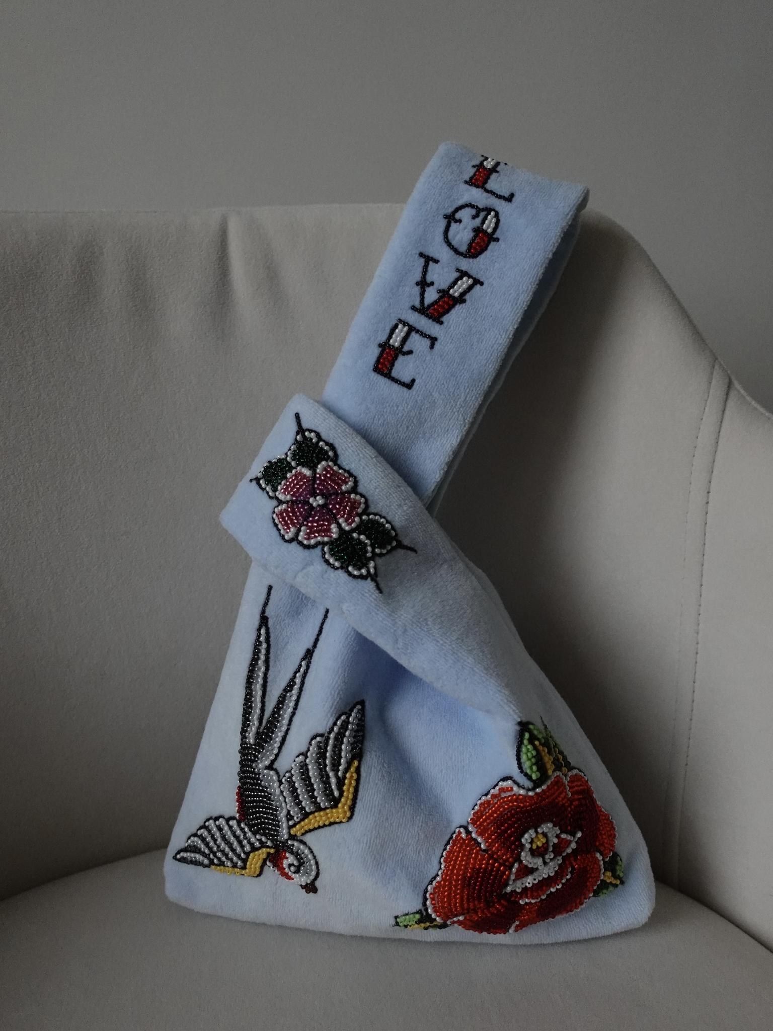 Japanese Knot Bag "Old School Tattoo"