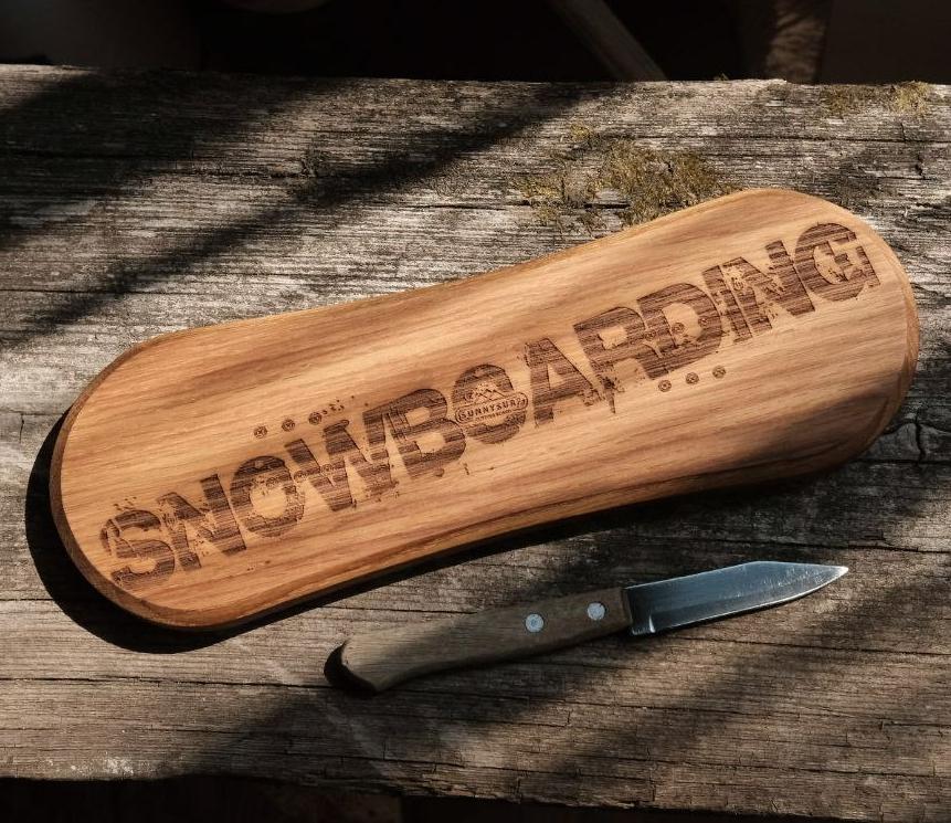 Разделочная доска в форме сноуборда